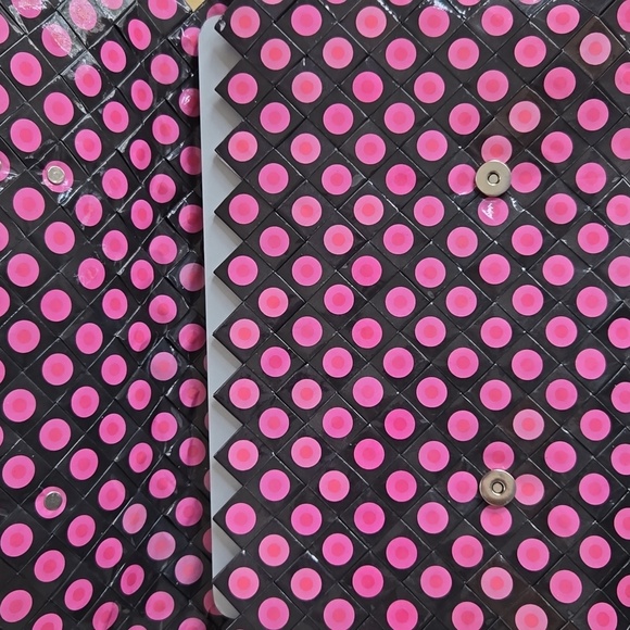 Rebagz Half The Sky Designs pink polka dot messenger/computer bag - Picture 13 of 16